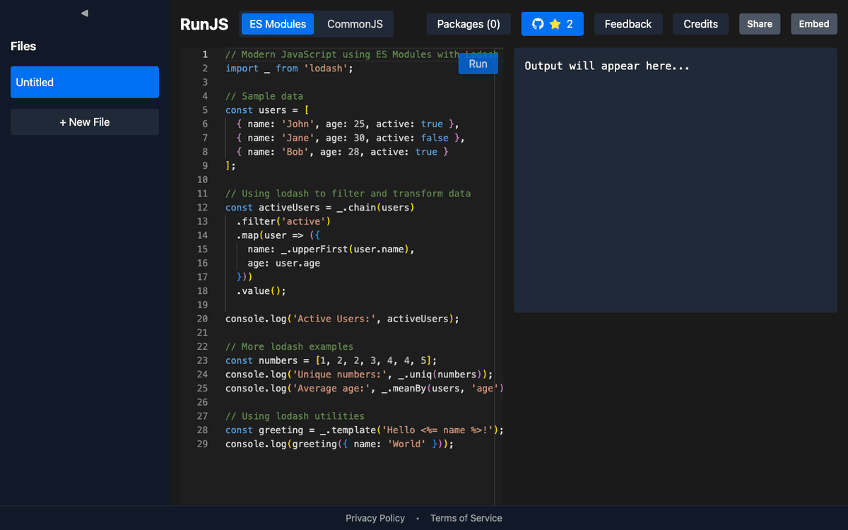 Free RunJS